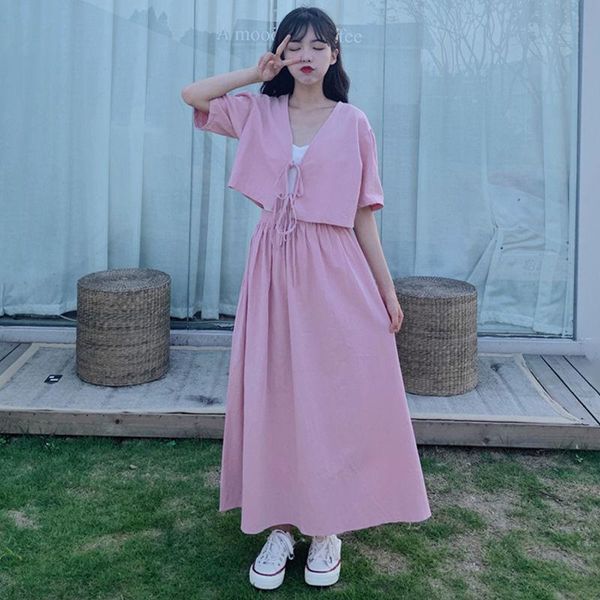 two piece dress solid pink set short sleeve shirts & high waist a-line skirts ropa mujer women 2021 summer harajuku sweety suits, White
two piece dress solid pink set short sleeve shirts & high waist a-line skirts ropa mujer women 2021 summer harajuku sweety suits, White