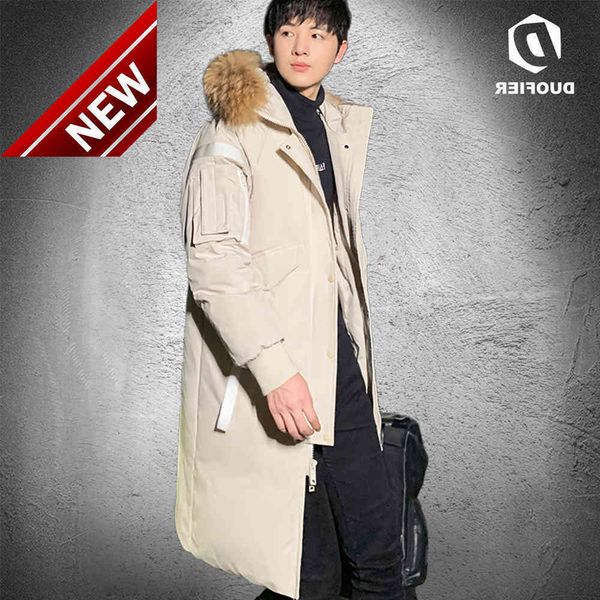 2021 winter korean style new long padded parka men's casual fur collar oversized down coat chic couple puffer jacket outerwear, Black
2021 winter korean style new long padded parka men's casual fur collar oversized down coat chic couple puffer jacket outerwear, Black