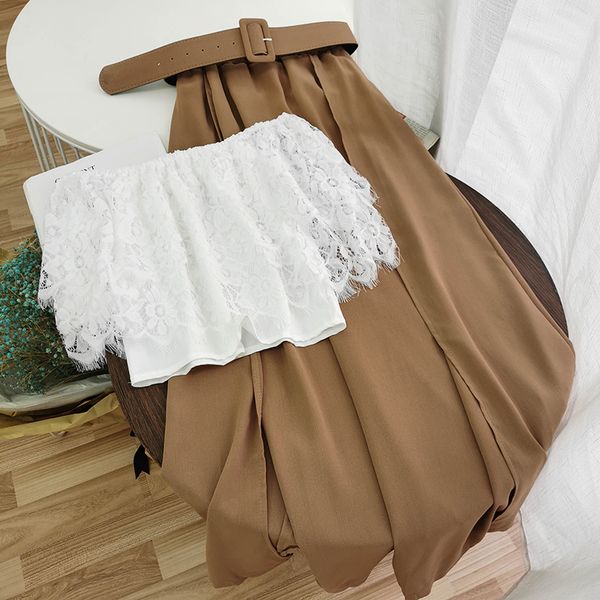 women two piece set elegant slash neck short lace short + high waist pink/blue/khaki skirt female 2pcs sets suit 2021, Black;gray
women two piece set elegant slash neck short lace short + high waist pink/blue/khaki skirt female 2pcs sets suit 2021, Black;gray