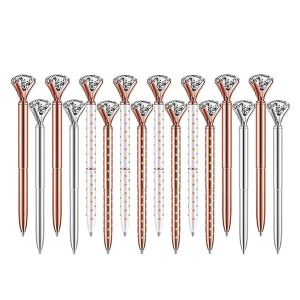 ballpoint pens 16pcs rose gold diamond fancy cute crystal pen decor gift for women girls, Blue;orange
ballpoint pens 16pcs rose gold diamond fancy cute crystal pen decor gift for women girls, Blue;orange