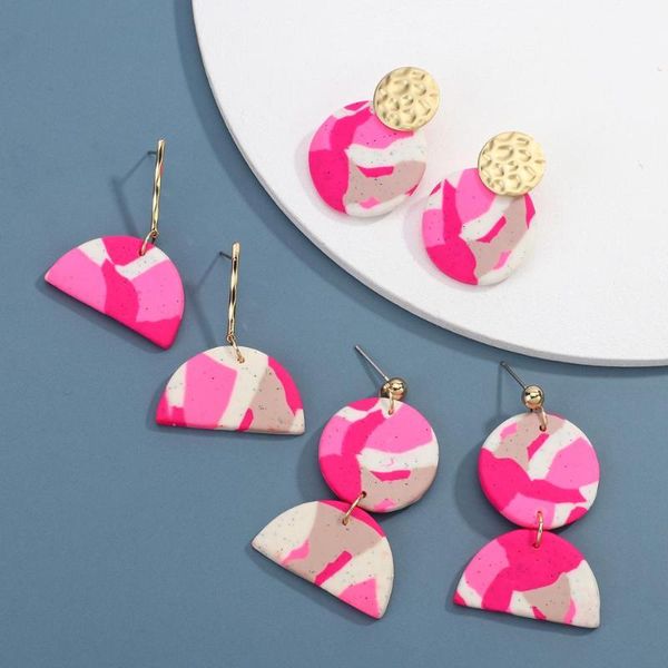 dangle & chandelier amorcome trendy pink color polymer clay statement earrings unique geometric round semicircle pendant drop girls jewelry, Silver
dangle & chandelier amorcome trendy pink color polymer clay statement earrings unique geometric round semicircle pendant drop girls jewelry, Silver
