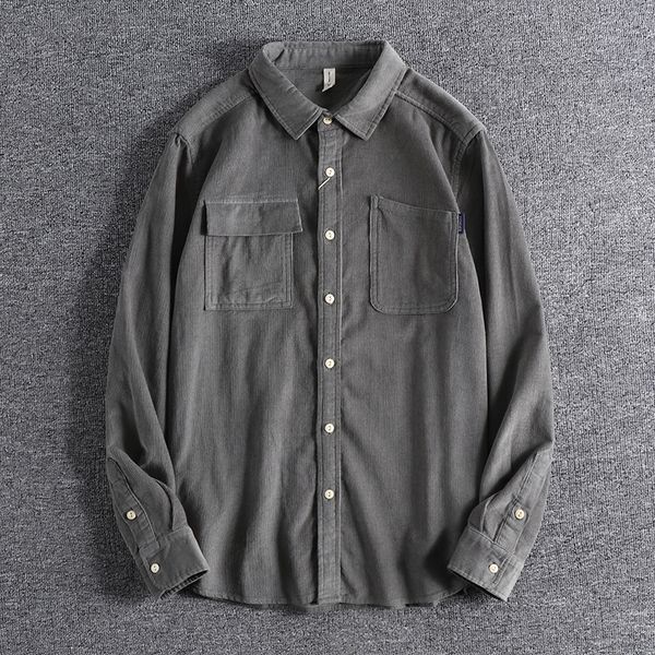 2021 japanese spring and autumn thick men's long sleeve corduroy fabric comfortable casual shirt 0637 j71p, White;black
2021 japanese spring and autumn thick men's long sleeve corduroy fabric comfortable casual shirt 0637 j71p, White;black