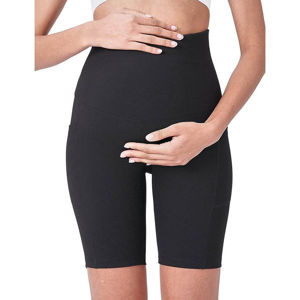 maternity bottoms seamless stretchy yogic shorts women's yoga over the belly bump workout active short pants skinny, White
maternity bottoms seamless stretchy yogic shorts women's yoga over the belly bump workout active short pants skinny, White