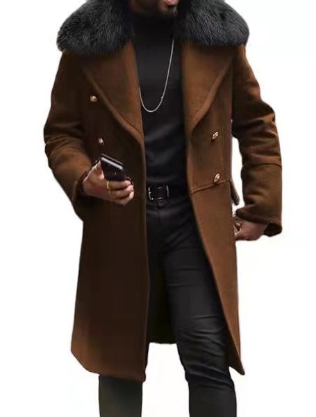 designer men wool trench coat faux fur collar fashion winter business long thick slim fit overcoat jacket parka mens clothing plus size 4xl, Tan;black
designer men wool trench coat faux fur collar fashion winter business long thick slim fit overcoat jacket parka mens clothing plus size 4xl, Tan;black