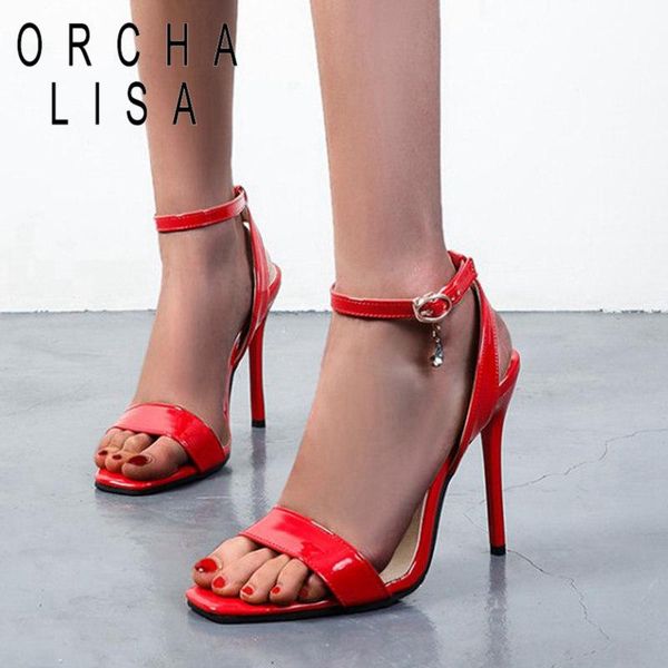 orcha lisa new 2021 women sandals open toe 11cm thin heels patent leather buckle bling stylish big size 48 party a3925, Black
orcha lisa new 2021 women sandals open toe 11cm thin heels patent leather buckle bling stylish big size 48 party a3925, Black