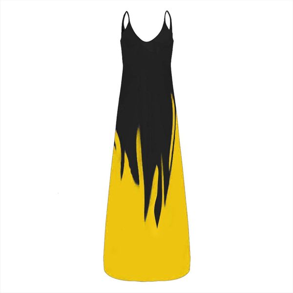 summer sleeveless strap women dress maxi party sundress print pocket plus size sling long dresses, Black;gray
summer sleeveless strap women dress maxi party sundress print pocket plus size sling long dresses, Black;gray