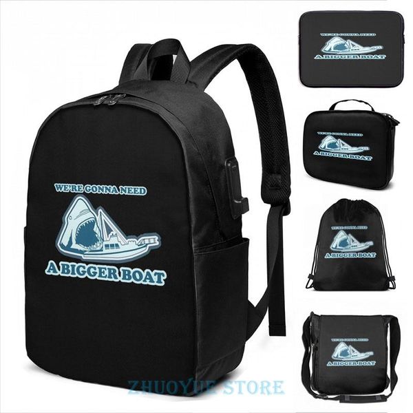backpack graphic print we're gonna need a bigger boat (jaws) usb charge men school bags women cosmetic bag travel laptop
backpack graphic print we're gonna need a bigger boat (jaws) usb charge men school bags women cosmetic bag travel laptop