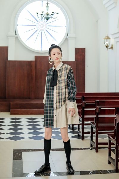 2021 new vintage plaid long sleeve mini shirt patchwork button up autumn women ruffle short 74di, Black;gray
2021 new vintage plaid long sleeve mini shirt patchwork button up autumn women ruffle short 74di, Black;gray