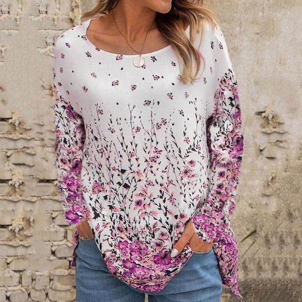 women's blouses & shirts floral print blouses womens round neck long sleeve jacquard chic workout office shirt casual loose tees, White
women's blouses & shirts floral print blouses womens round neck long sleeve jacquard chic workout office shirt casual loose tees, White