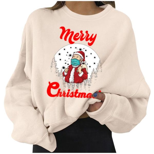 women's t-shirt women fashion comfortable loose blouse pullover christmas print long-sleeved casual daily autumn sweatshirt camisas de, White
women's t-shirt women fashion comfortable loose blouse pullover christmas print long-sleeved casual daily autumn sweatshirt camisas de, White