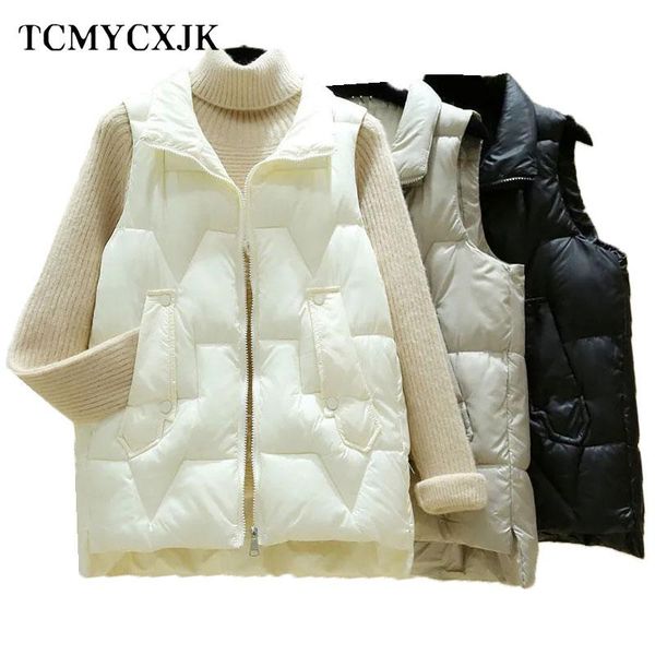 women's vests harajuku cotton black vest woman 2021 autumn and winter sleeveless parka jacket women's padded stand-up collar waistc, Black;white
women's vests harajuku cotton black vest woman 2021 autumn and winter sleeveless parka jacket women's padded stand-up collar waistc, Black;white