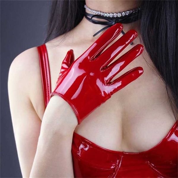 women' short latex ammonia gloves female fetish shiny metallic rubber glove ladies cosplay accessories 211124, Blue;gray
women' short latex ammonia gloves female fetish shiny metallic rubber glove ladies cosplay accessories 211124, Blue;gray