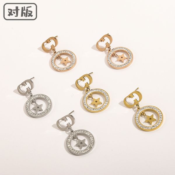 charms earrings stainless steel d home dijia letter five pointed star cd titanium rhinestone pendant female, Golden
charms earrings stainless steel d home dijia letter five pointed star cd titanium rhinestone pendant female, Golden