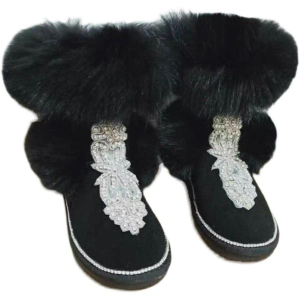 boots 2021 winter fashion brand catwalk net red with the same oversized fur hand-sewn drill snow, Black
boots 2021 winter fashion brand catwalk net red with the same oversized fur hand-sewn drill snow, Black