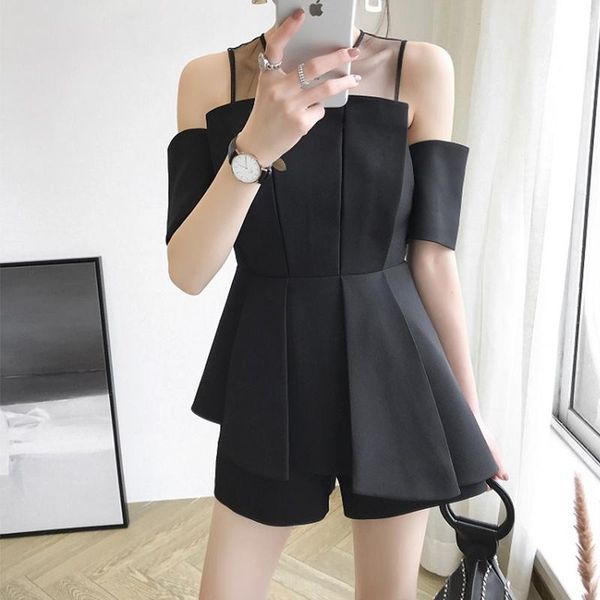 women's tracksuits two piece set and pants 2021 summer elegant navy blue short sleeve peplum blouses + pearl pin up slim trouser, Gray
women's tracksuits two piece set and pants 2021 summer elegant navy blue short sleeve peplum blouses + pearl pin up slim trouser, Gray