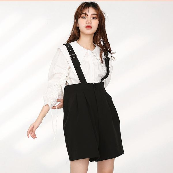 women's pants & capris waist overalls high pocket pleated wide leg trousers loose knee length women fashion spring autumn 2021 1da21401, Black;white
women's pants & capris waist overalls high pocket pleated wide leg trousers loose knee length women fashion spring autumn 2021 1da21401, Black;white