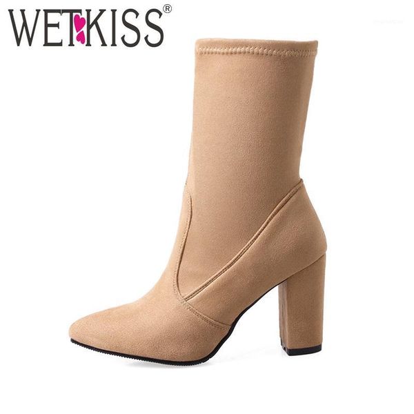 boots wetkiss big size 32-43 fashion 2021 ladies ankle women flock thick high heels shoes woman pointed toe female boot footwear1, Black
boots wetkiss big size 32-43 fashion 2021 ladies ankle women flock thick high heels shoes woman pointed toe female boot footwear1, Black