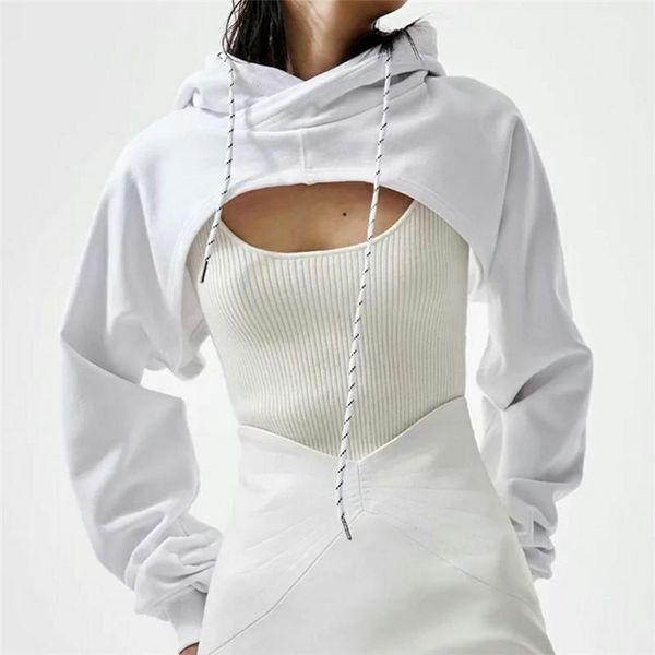 women's hoodies & sweatshirts y2k e-girl ultra-short hooded pullover solid color long sleeve crop sweatshirt hoodie harajuku streetwear, Black
women's hoodies & sweatshirts y2k e-girl ultra-short hooded pullover solid color long sleeve crop sweatshirt hoodie harajuku streetwear, Black