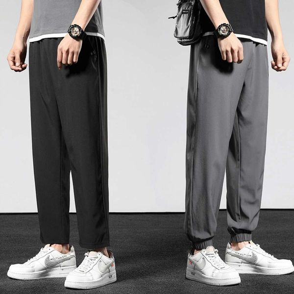 shorts ice silk casual pants men's thin loose sports capris korean trend elastic pure color straight tube leggings, White;black
shorts ice silk casual pants men's thin loose sports capris korean trend elastic pure color straight tube leggings, White;black