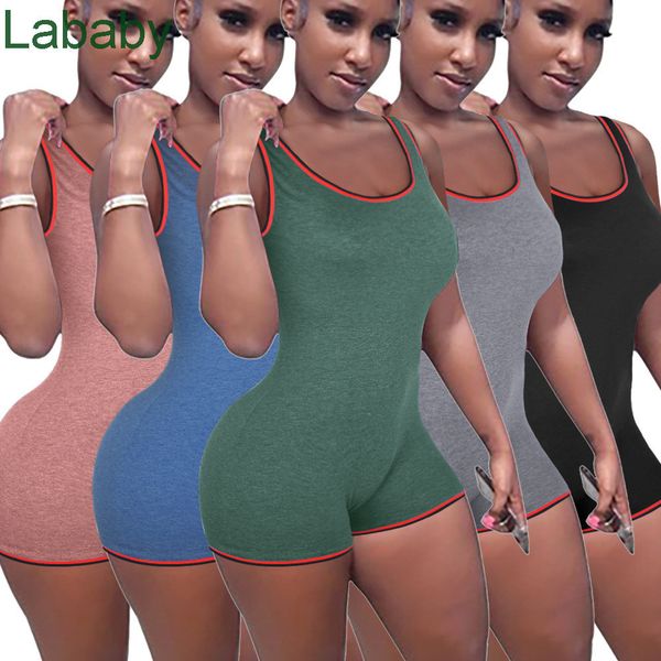 women jumpsuit designer 2021 new slim solid colour sleeveless one piece pants splicing ladies wear casual sportswoman, Black;white
women jumpsuit designer 2021 new slim solid colour sleeveless one piece pants splicing ladies wear casual sportswoman, Black;white