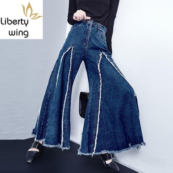 women's jeans women denim wide leg pants female korean high waist thin cowboy flash student tide slacks bellbottoms fashion big flared, Blue
women's jeans women denim wide leg pants female korean high waist thin cowboy flash student tide slacks bellbottoms fashion big flared, Blue