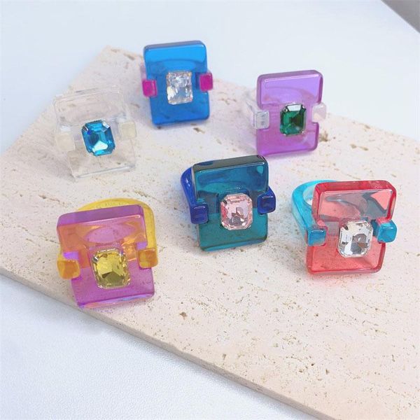 cluster rings luxury colourful transparent resin acrylic rhinestone crystal geometric square for women girl fashion party jewelry, Golden;silver
cluster rings luxury colourful transparent resin acrylic rhinestone crystal geometric square for women girl fashion party jewelry, Golden;silver