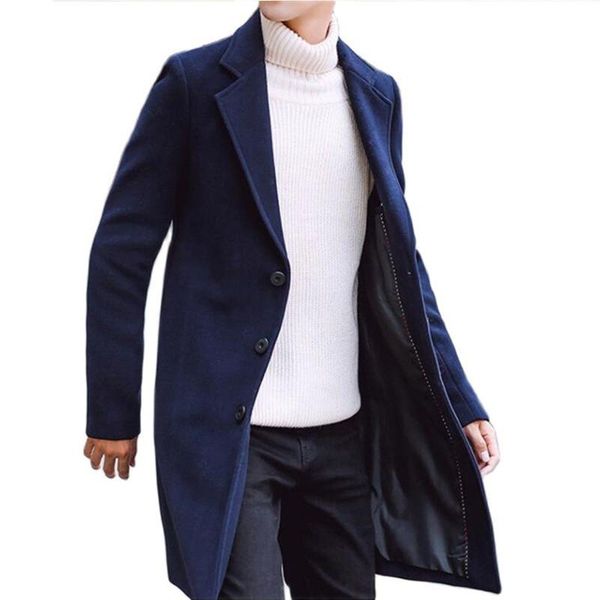 men's wool & blends 2021 autumn winter fashion boutique solid color casual business men's long woolen trench coat / male grey jacke, Black
men's wool & blends 2021 autumn winter fashion boutique solid color casual business men's long woolen trench coat / male grey jacke, Black