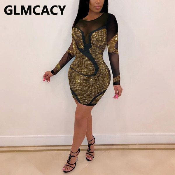 casual dresses women long sleeve mesh dress diamond embellished party club, Black;gray
casual dresses women long sleeve mesh dress diamond embellished party club, Black;gray