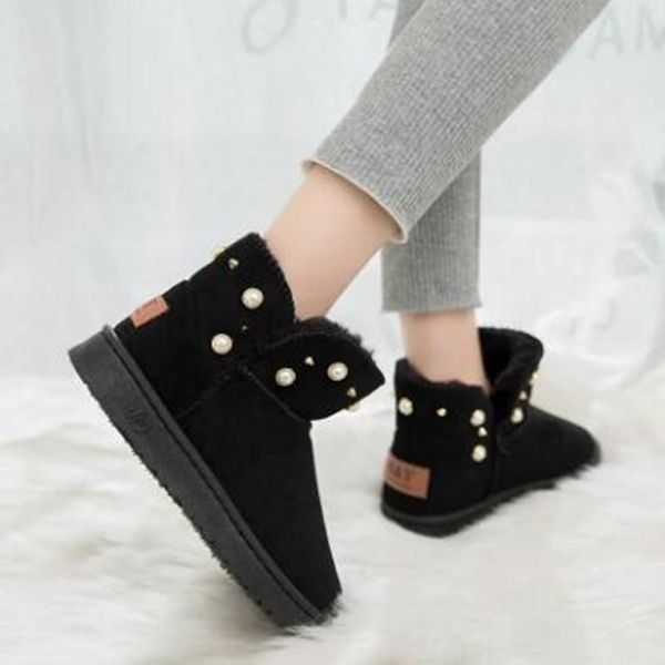 boots fashion women pearl decoration winter brand shoes warm black round toe casual plus size female snow mujer 2021
boots fashion women pearl decoration winter brand shoes warm black round toe casual plus size female snow mujer 2021