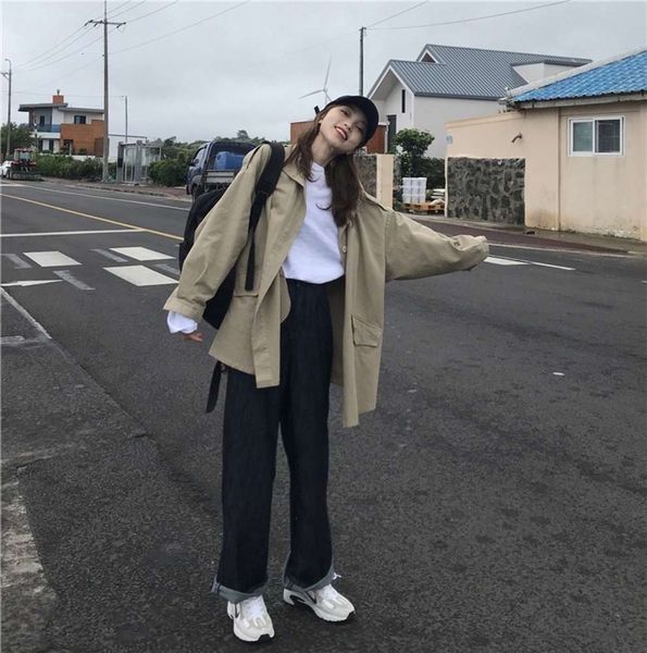 fashion and tooling windbreaker autumn coat women's 2021 spring new net red mid long luxury, Tan;black
fashion and tooling windbreaker autumn coat women's 2021 spring new net red mid long luxury, Tan;black