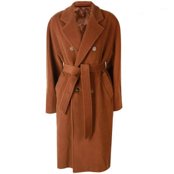 women's wool & blends yoloagain oversized women double breasted long coat ladies classic woolen outerwear, Black
women's wool & blends yoloagain oversized women double breasted long coat ladies classic woolen outerwear, Black