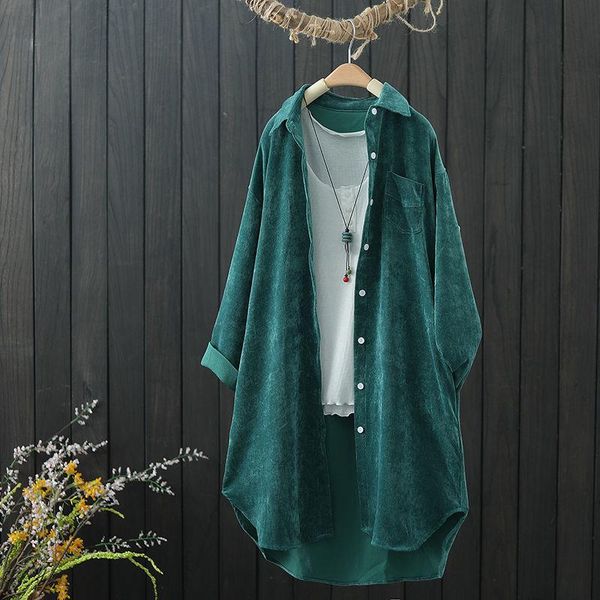 women's jackets casual jacket women shirt velvet coat spring and autumn medium long solid color outerwear female blouse loose trend, Black;brown
women's jackets casual jacket women shirt velvet coat spring and autumn medium long solid color outerwear female blouse loose trend, Black;brown
