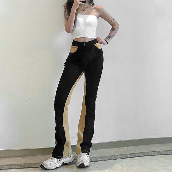 streetwear y2k fashion patchwork denim pants for women high waist contrast color straight pants harajuku mujer pantalon, Black;white
streetwear y2k fashion patchwork denim pants for women high waist contrast color straight pants harajuku mujer pantalon, Black;white
