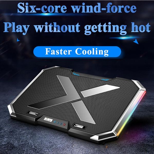 lapcooling pads gaming cooler notebook pad 6 silent black led fans powerful air flow portable adjustable stand
lapcooling pads gaming cooler notebook pad 6 silent black led fans powerful air flow portable adjustable stand