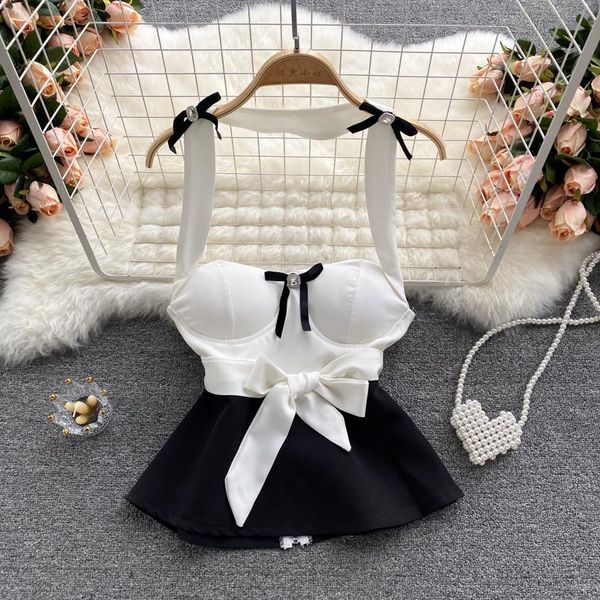 women's tanks & camis summer 2021 fashion hanging neck hit color spelling sleeveless clothes korean clothing s938, White
women's tanks & camis summer 2021 fashion hanging neck hit color spelling sleeveless clothes korean clothing s938, White