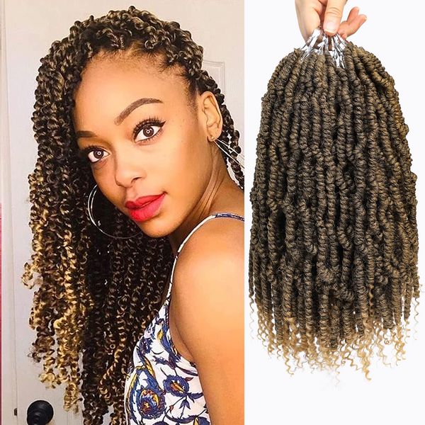 14 inch bomb twist hair synthetic hair extensions 24 strands pre-twisted curly passion twist pre-looped synthetic braiding hair for women ls, Black
14 inch bomb twist hair synthetic hair extensions 24 strands pre-twisted curly passion twist pre-looped synthetic braiding hair for women ls, Black
