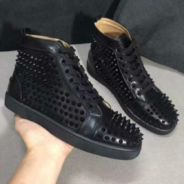 new rivet shoes couple ankle boots flat heel platform boots women's large size designer high men's sneakers a25, Black
new rivet shoes couple ankle boots flat heel platform boots women's large size designer high men's sneakers a25, Black