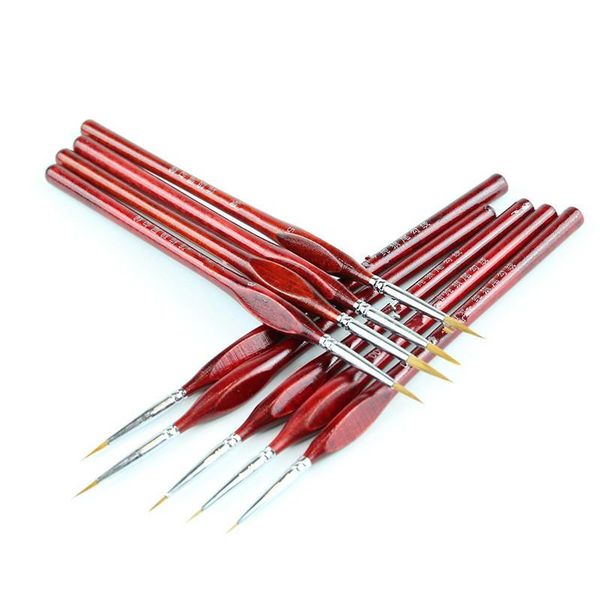 nail art kits 1pc professional sable red wood handle painting brush miniature brushes for tools t0733
nail art kits 1pc professional sable red wood handle painting brush miniature brushes for tools t0733