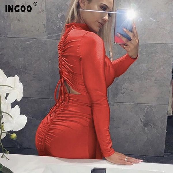 casual dresses ingoo 2021 bodycon ruched dress fashion party night long sleeve solid 3 color hollow out slim high neck bandage tight, Black;gray
casual dresses ingoo 2021 bodycon ruched dress fashion party night long sleeve solid 3 color hollow out slim high neck bandage tight, Black;gray