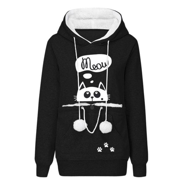 2021 winter women hooded sweatshirts women's sweatshirt animal pouch hood carry cat breathable pullover sweatshirts, Black
2021 winter women hooded sweatshirts women's sweatshirt animal pouch hood carry cat breathable pullover sweatshirts, Black