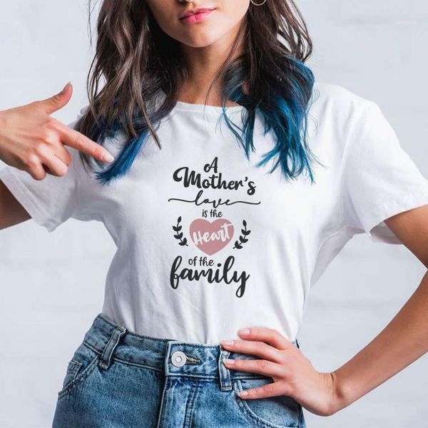 women's t-shirt mother's day aesthetic tshirt morher's love hart of the bamily printed summer spain style fashion cute t shir, White
women's t-shirt mother's day aesthetic tshirt morher's love hart of the bamily printed summer spain style fashion cute t shir, White