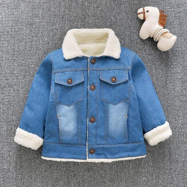 jackets boys and girls plus velvet denim jacket 2021 clothes autumn winter 1-4 year old baby girl thick coat1, Blue;gray
jackets boys and girls plus velvet denim jacket 2021 clothes autumn winter 1-4 year old baby girl thick coat1, Blue;gray