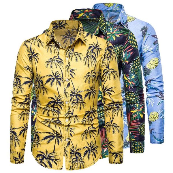 2021new men floral shirts male long sleeve printed shirts spring autumn brand casual men hawaii slim flower button shirt, White;black
2021new men floral shirts male long sleeve printed shirts spring autumn brand casual men hawaii slim flower button shirt, White;black