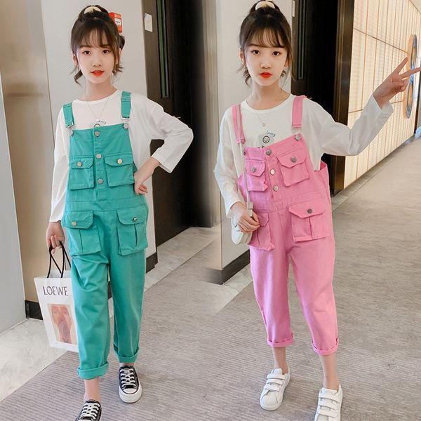 2021 new kids set up baby girl outfit shirt + denim with many pockets fashion overalls jeans for teenage children clothes suit i2u7, White
2021 new kids set up baby girl outfit shirt + denim with many pockets fashion overalls jeans for teenage children clothes suit i2u7, White