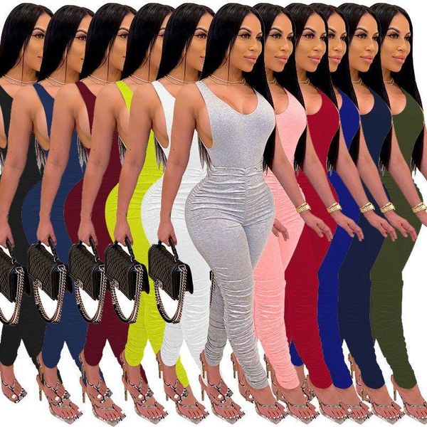 2021 new women's cross-border tight sleeveless high waist striped pleated suit pink outfit ropa de mujer 2021, Gray
2021 new women's cross-border tight sleeveless high waist striped pleated suit pink outfit ropa de mujer 2021, Gray