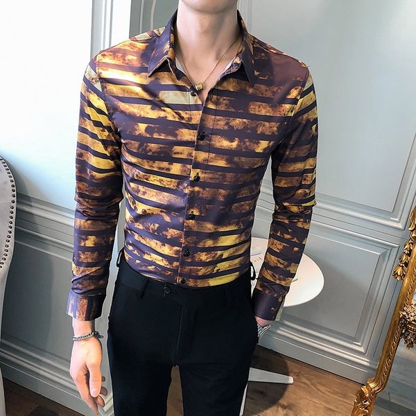 British-style Hombre New Fall Long Sleeve of Men Fashion Floral 2021 Fine-fitting Striped Shirts for Men's Clothes 3xl 7GNX, Black;brown
British-style Hombre New Fall Long Sleeve of Men Fashion Floral 2021 Fine-fitting Striped Shirts for Men's Clothes 3xl 7GNX, Black;brown