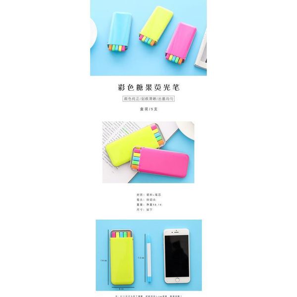 5 colors/box cute colorful highlighter set with pen box for students gifts kawaii fluorescent marker pens office school jllsck
5 colors/box cute colorful highlighter set with pen box for students gifts kawaii fluorescent marker pens office school jllsck