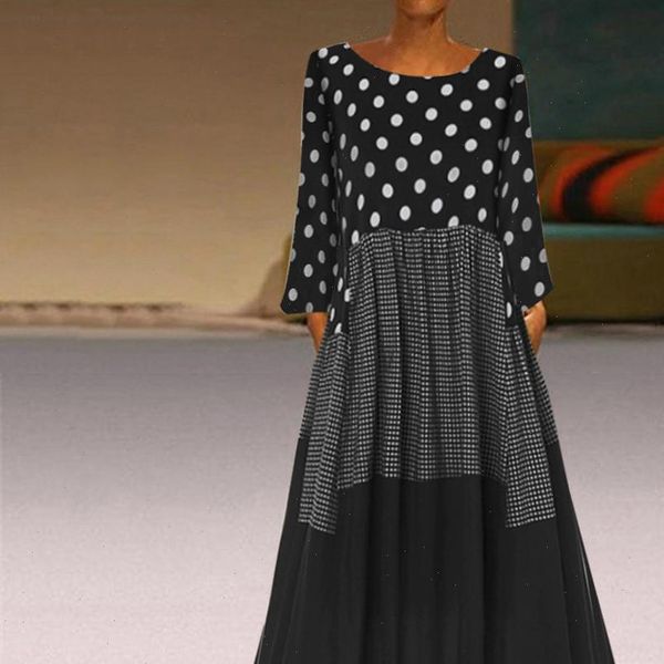 women vintage autumn dress boho wave point print dress long sleeves party maxi dresses loose women dresses ropa mujer, Black;gray
women vintage autumn dress boho wave point print dress long sleeves party maxi dresses loose women dresses ropa mujer, Black;gray