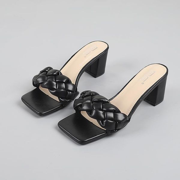 slippers square heel shoes woman's luxury slides heeled mules block 2021 designer summer high soft rubber rome fashion casual pu, Black
slippers square heel shoes woman's luxury slides heeled mules block 2021 designer summer high soft rubber rome fashion casual pu, Black
