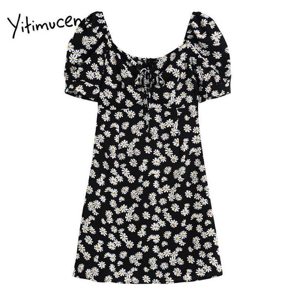 yitimuceng floral print bow lace up high waist dresses women slash neck a-line clothing summer french fashion mini dress 210601, Black;gray
yitimuceng floral print bow lace up high waist dresses women slash neck a-line clothing summer french fashion mini dress 210601, Black;gray